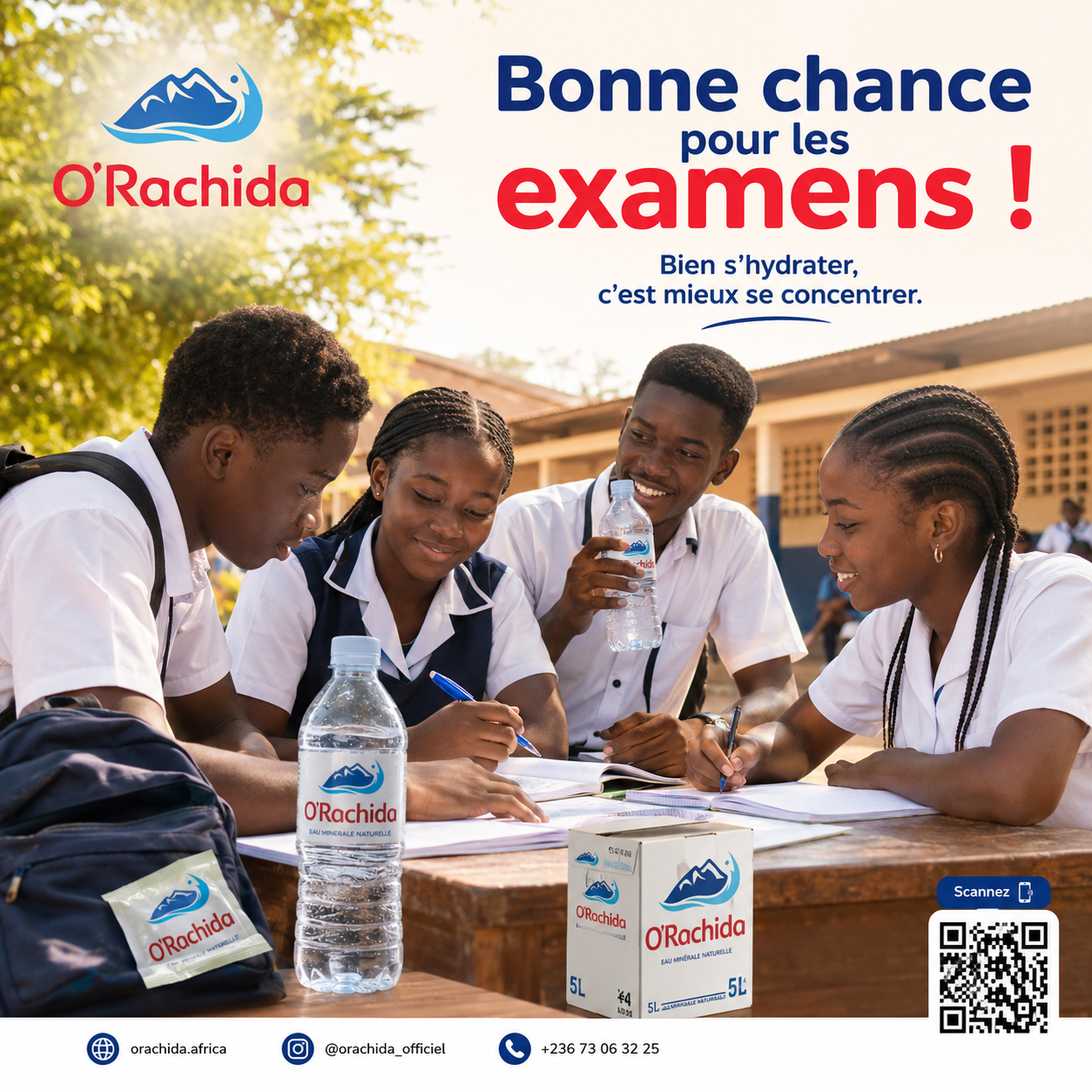 Affiche 2×2 m — Bonne chance pour les examens