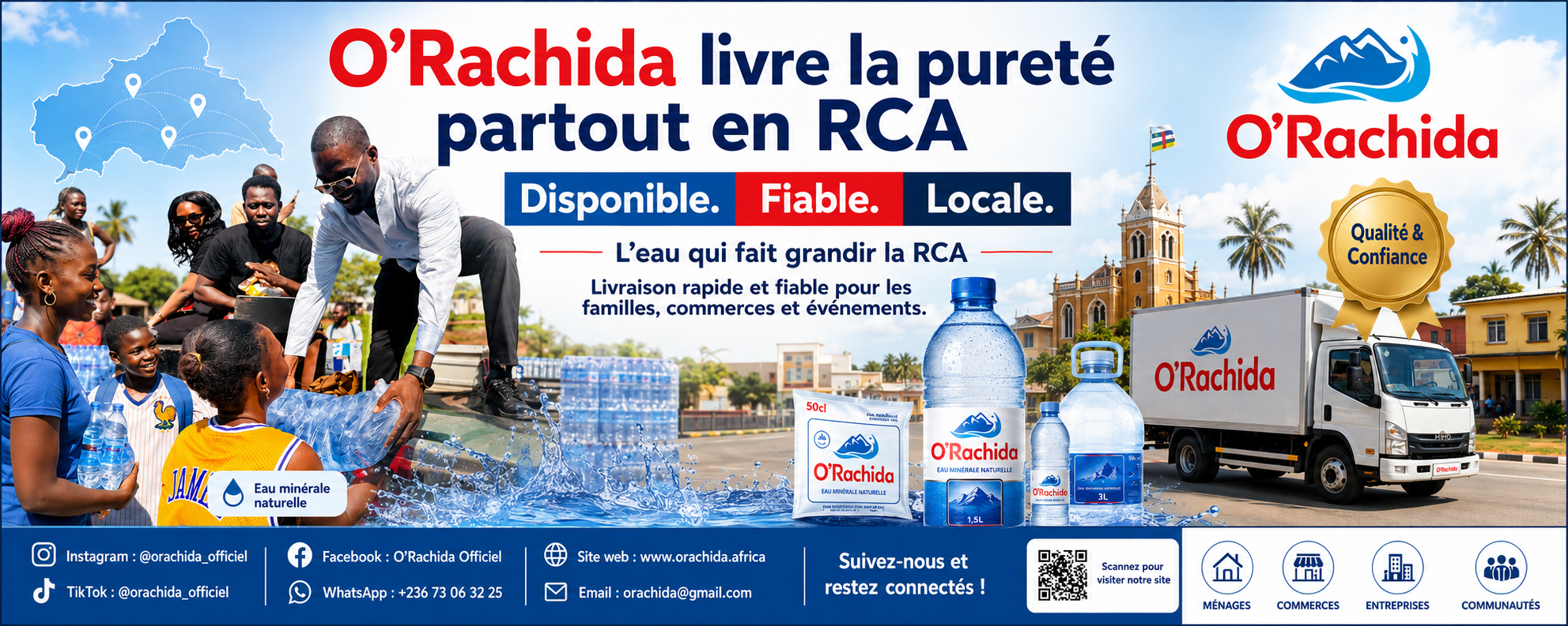 Bâche 5×2 m — O'Rachida livre la pureté partout en RCA